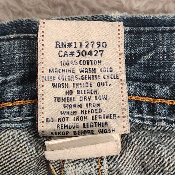 Vintage True Religion Jeans Men's 33x33 Button Fly Denim Suspender Buttons USA‎ - Picture 6 of 16